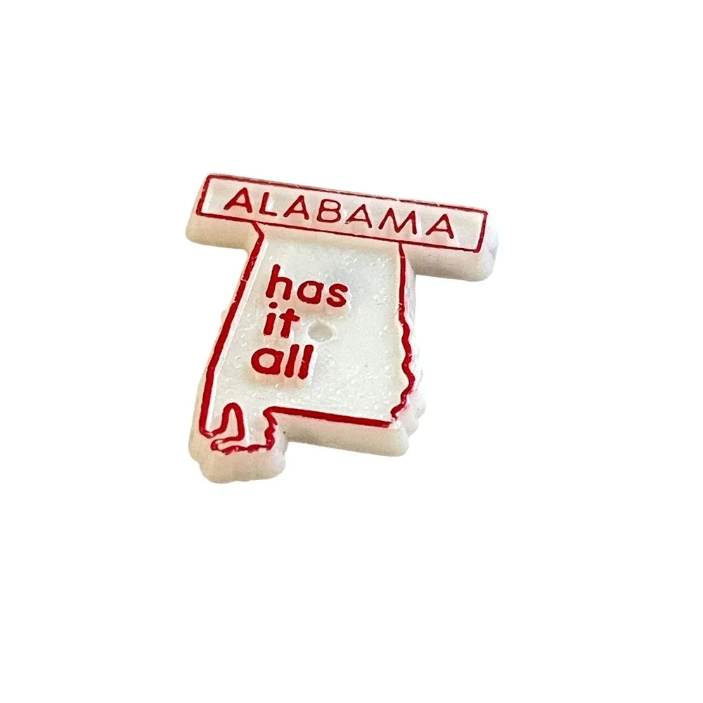 Unbranded Alabama Has It All Pin Set Unisex OS Red White Vintage State‎ Souvenir